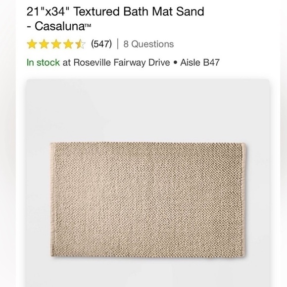 CASALUNA SAND BATH RUG - Picture 2 of 3